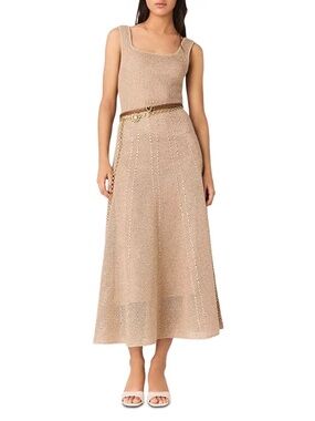 Russelettync Rhinestone Knit Midi Dress